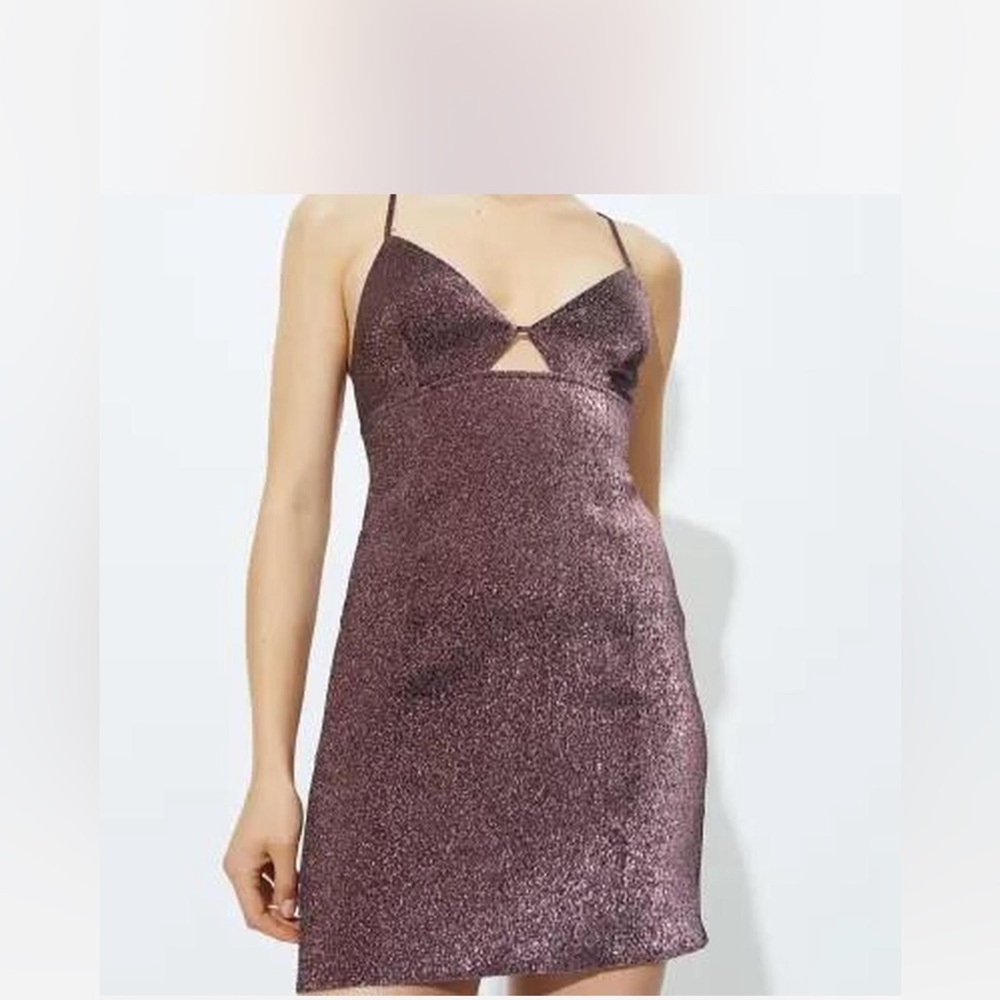 H&M Purple Strapless Dress